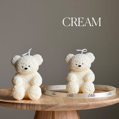 Cute Fluffy Bear Candle