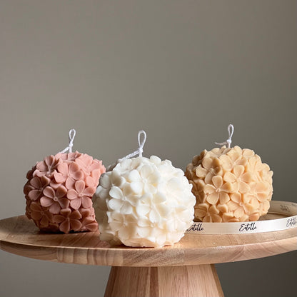 Cute Hydrangea Ball Candle