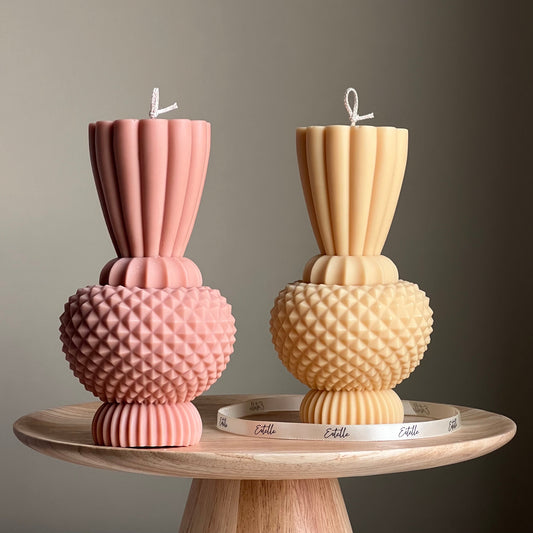 Handmade Diamond Vase Candle | Boho Home Decor