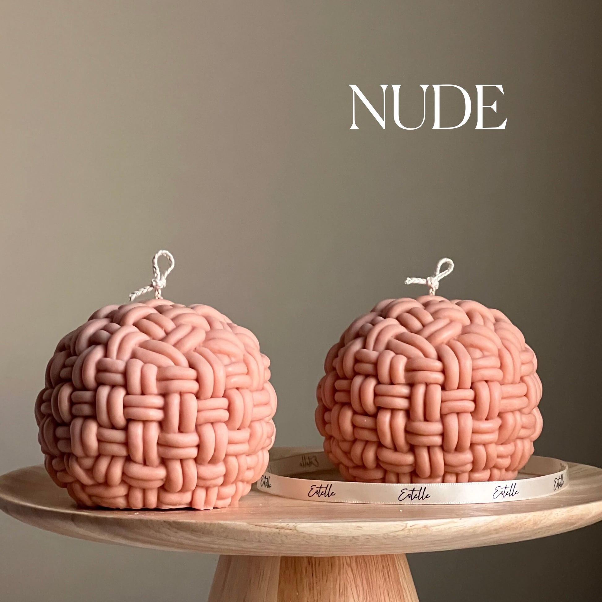 Large Yarn Ball Candle