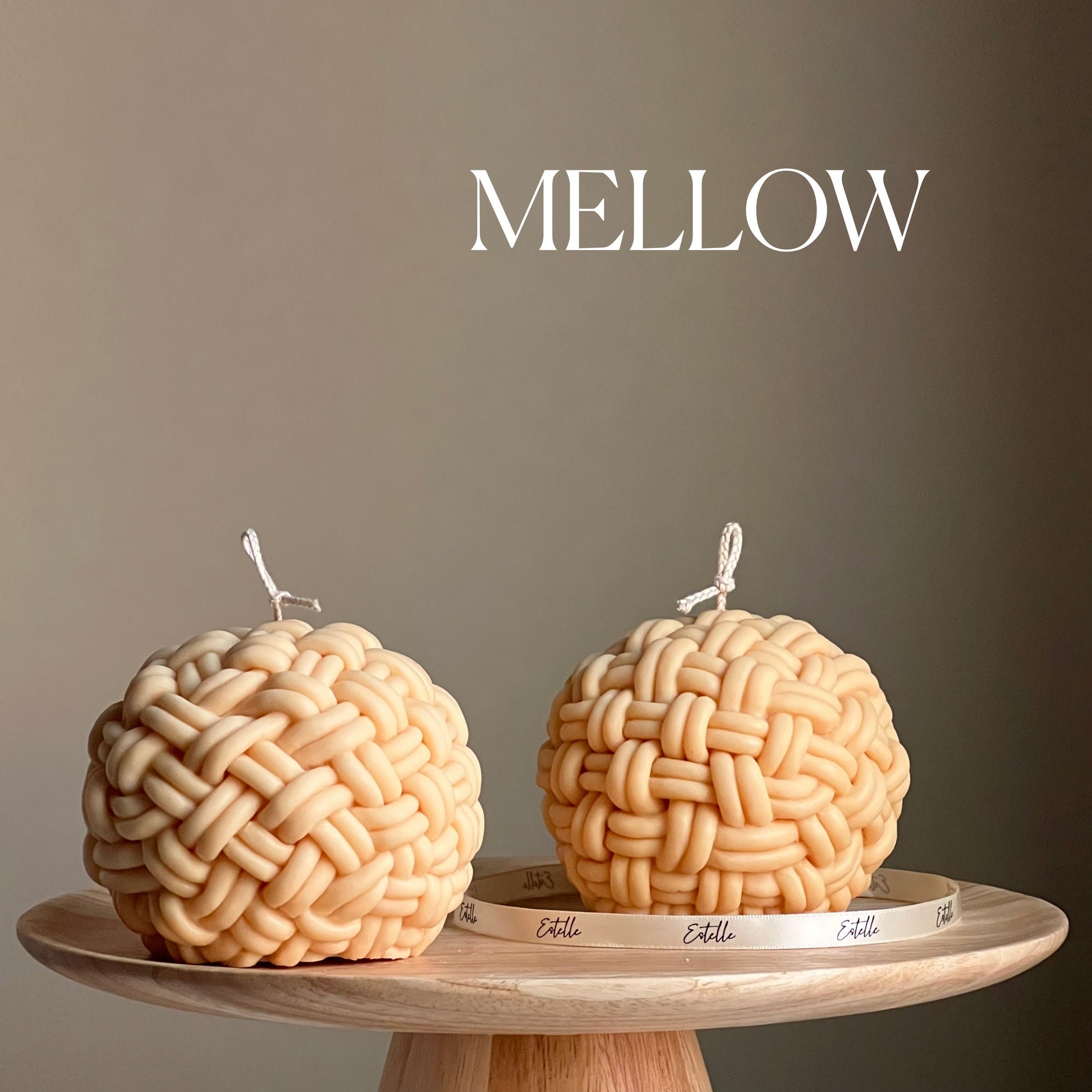 Large Yarn Ball Candle