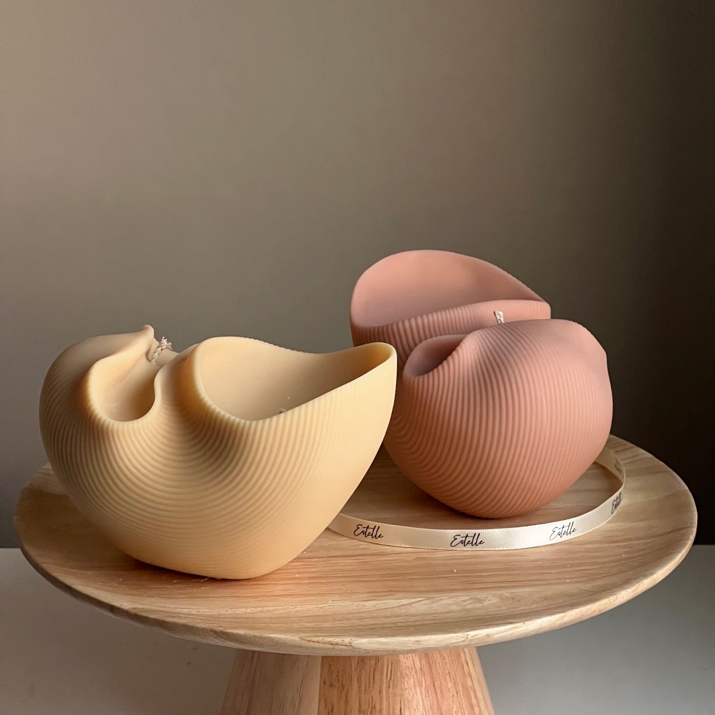 Large Seashell Soy Wax Candle | Unique Clam Shell Decor