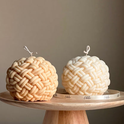 Large Yarn Ball Candle