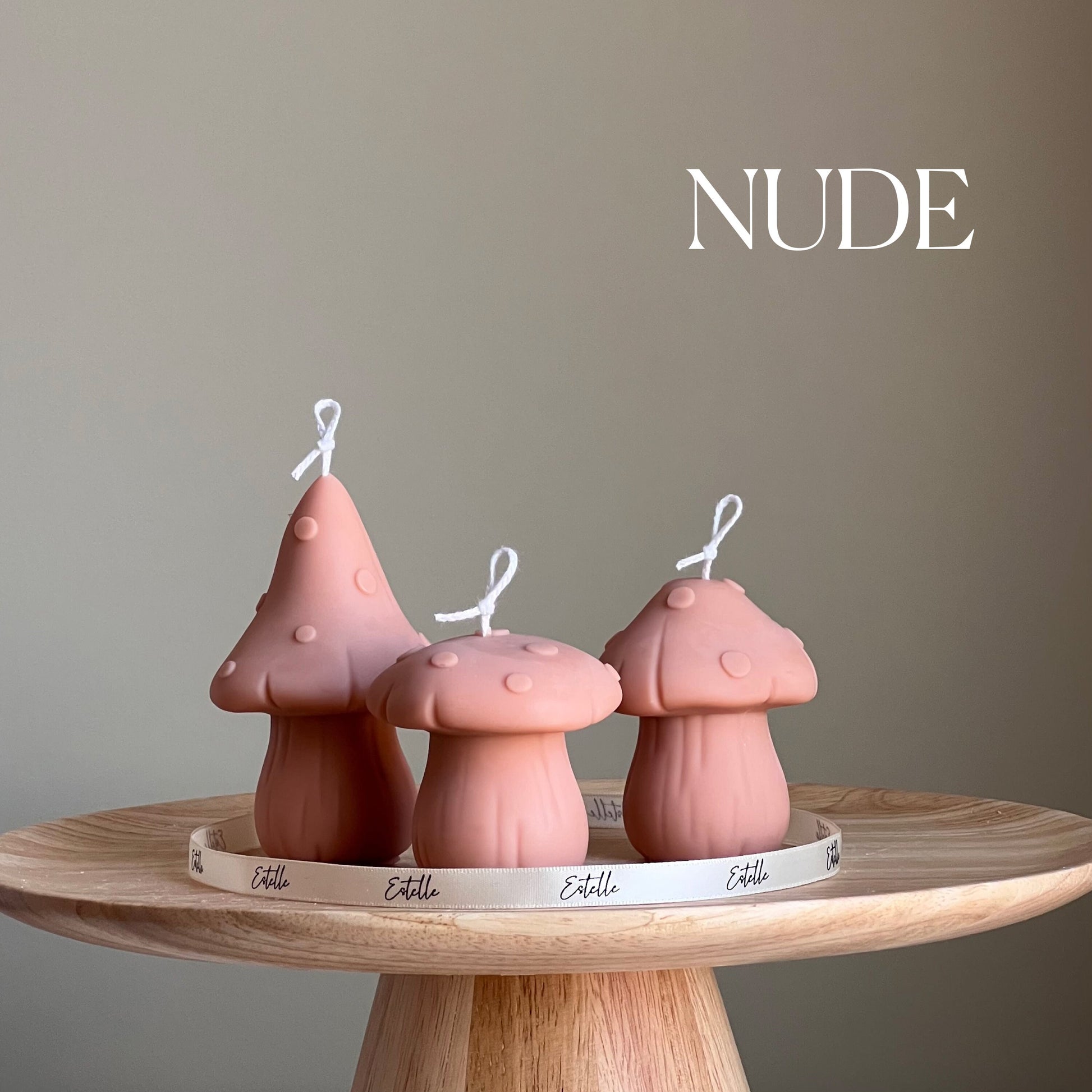 Cute Mushrooms Candle Set