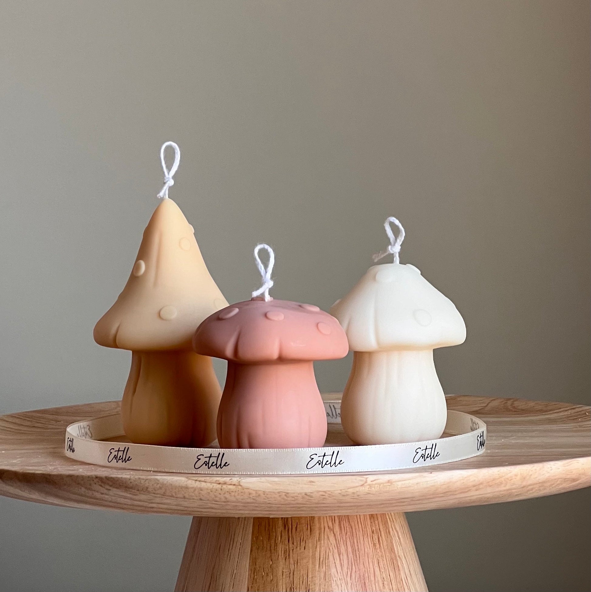Cute Mushrooms Candle Set