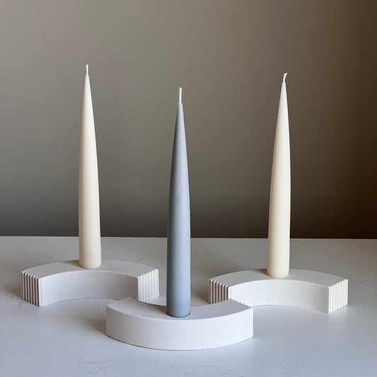 Minimal Geometric Candlestick Holder | Taper Candle Holder | Wedding Decor | Jesmonite Decor | Candlestick Holder | Dinner Decor|Table Decor