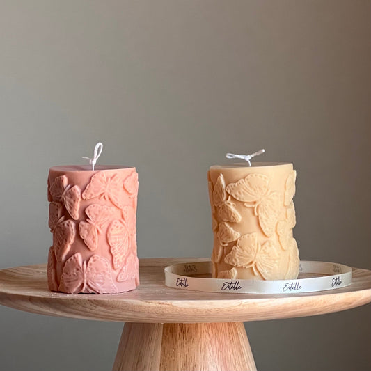 Butterfly Pillar Candle