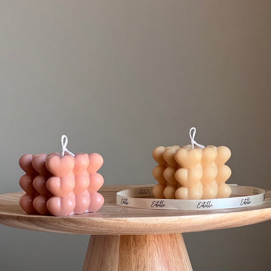 Heart Cube Candle