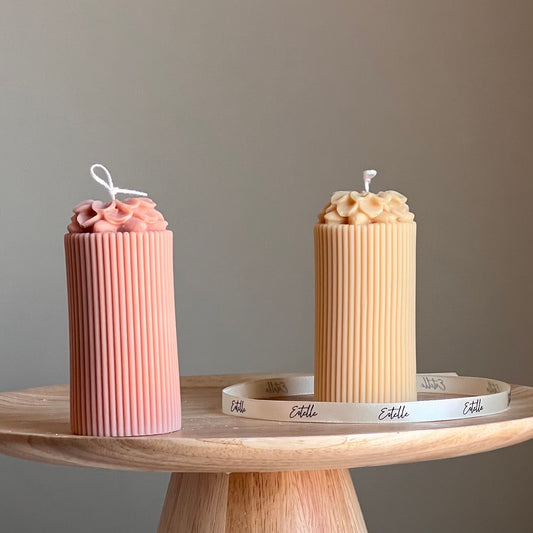 Flower Pillar Candle