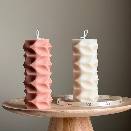 Geometric Pillar Candle