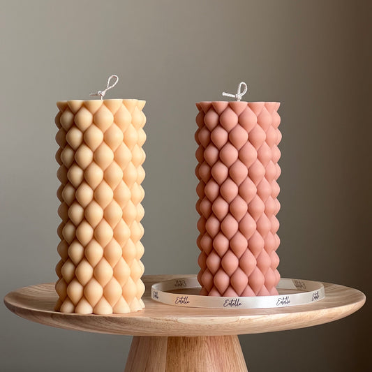 Tall Bubble Pillar Candle | Sculptural Pillar Candle | Tall Candle| Custom Color Scent| Aesthetic Soy Pillar Candle| Minimal Home Decoration