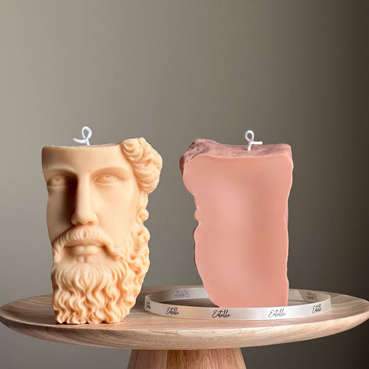 Greek Statue Half Head Candle
