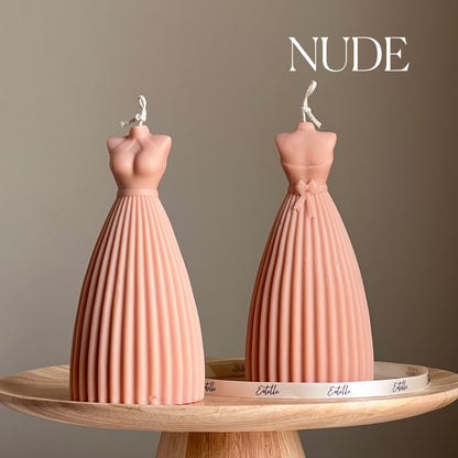 Wedding Dress Candle: Handmade Soy Wax Bridal Decor