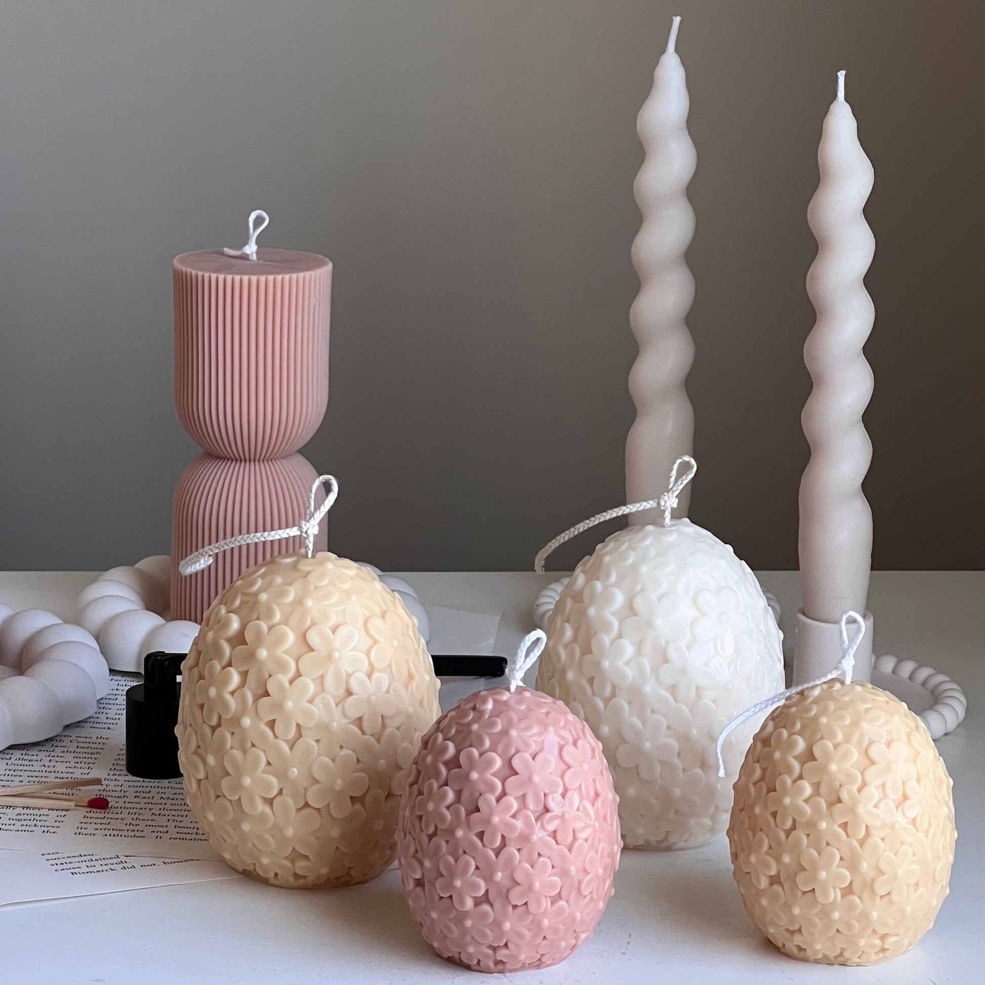 Easter Flower Egg Candle