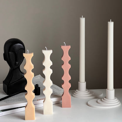 Greko Geometric Column Candle