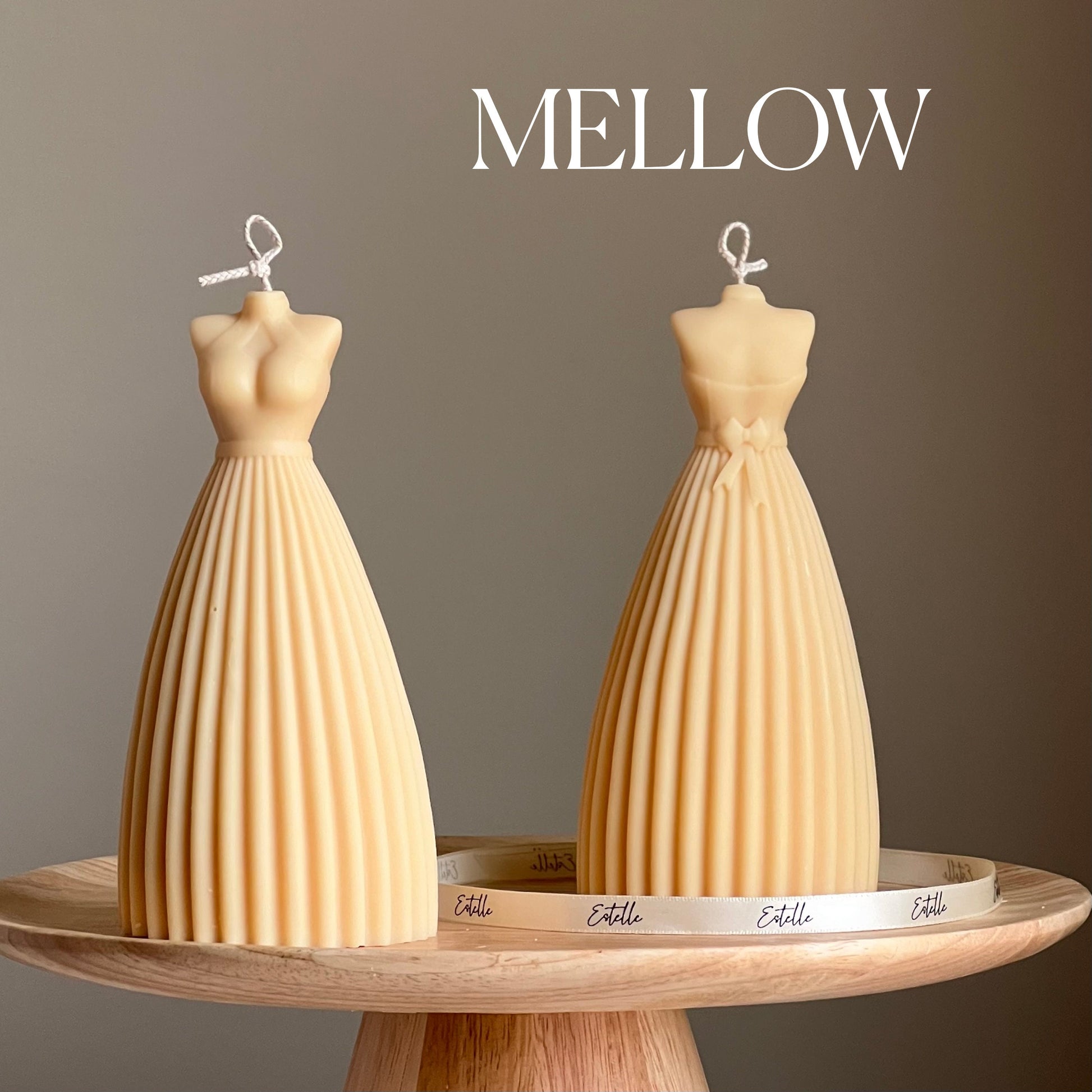 Wedding Dress Candle: Handmade Soy Wax Bridal Decor