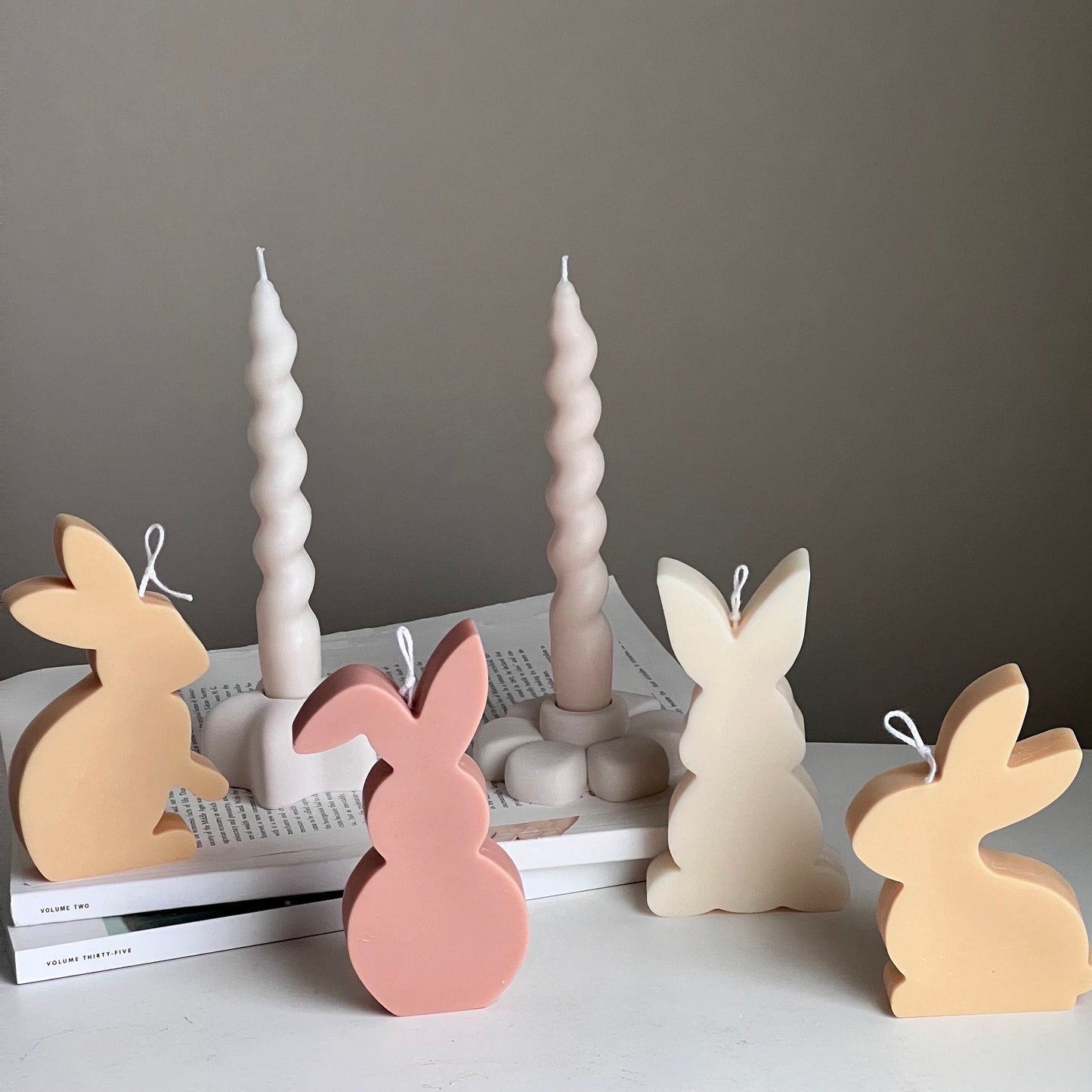 Easter Bunny Candle Set