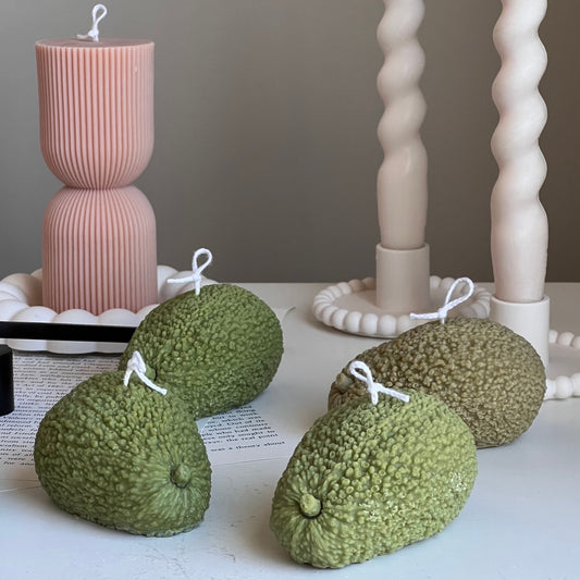 Avocado Shaped Candle | Cool Candle | Scented Candle| Soy Wax Candle| Vegan Candle| Pillar Candles| Minimalist Decor| Housewarming Gift