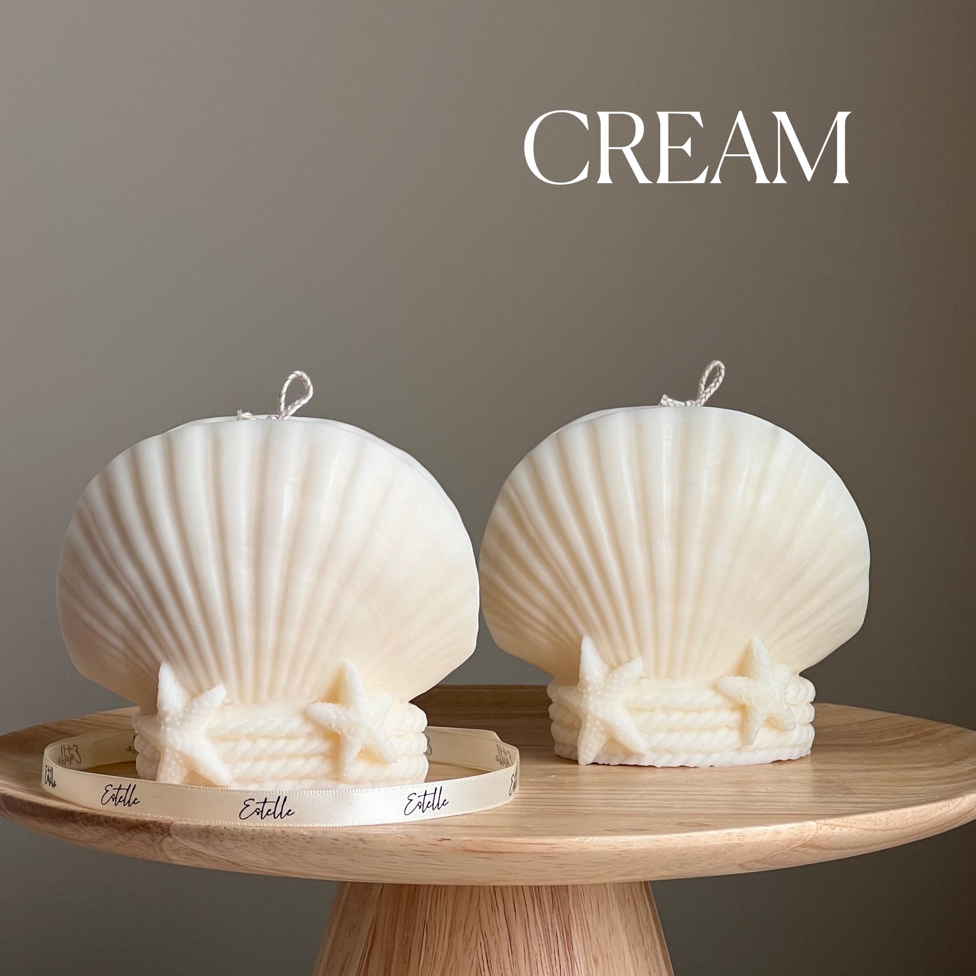 Huge Sea Shell Candle | Decorative Soy Wax Candle | Clam shell candle| Aesthetic Candle| Pillar Candle | Vegan| Unique Candle| Gift For Her