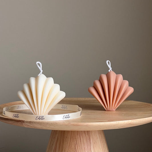 Scallop Shell Candle | Summer decor | Shell candle| Summer gifts| Aesthetic Candle| Pillar Candle| Vegan Candle| Unique Candle| Gift For Her