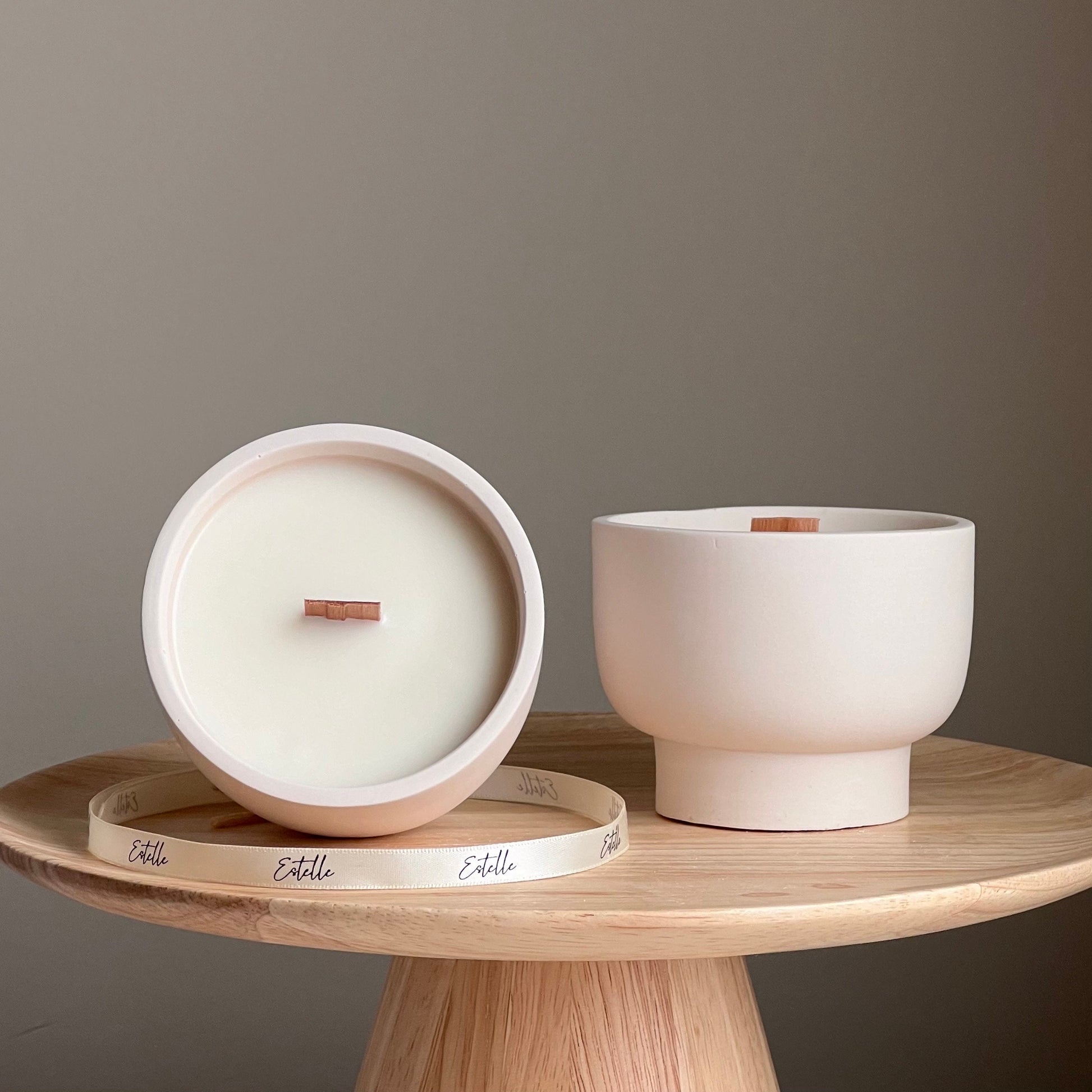 Vase Jar Soy Wax Wood Wick Candle