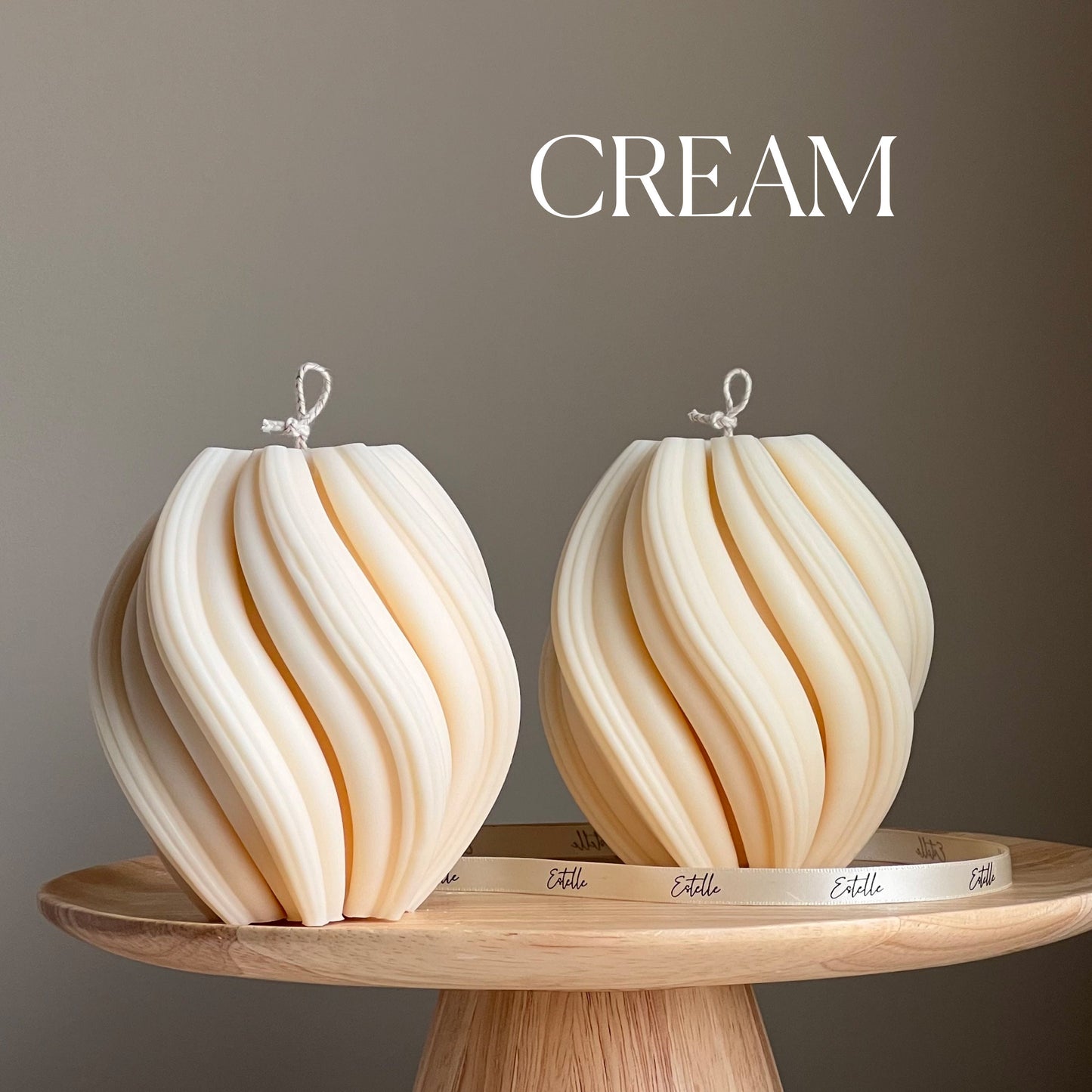 Huge Swirl Candle | Unscented Decorative Candle | Pillar Soy Wax Candle | Aesthetic Interior Decoration | Gift for Her| Unique Candle
