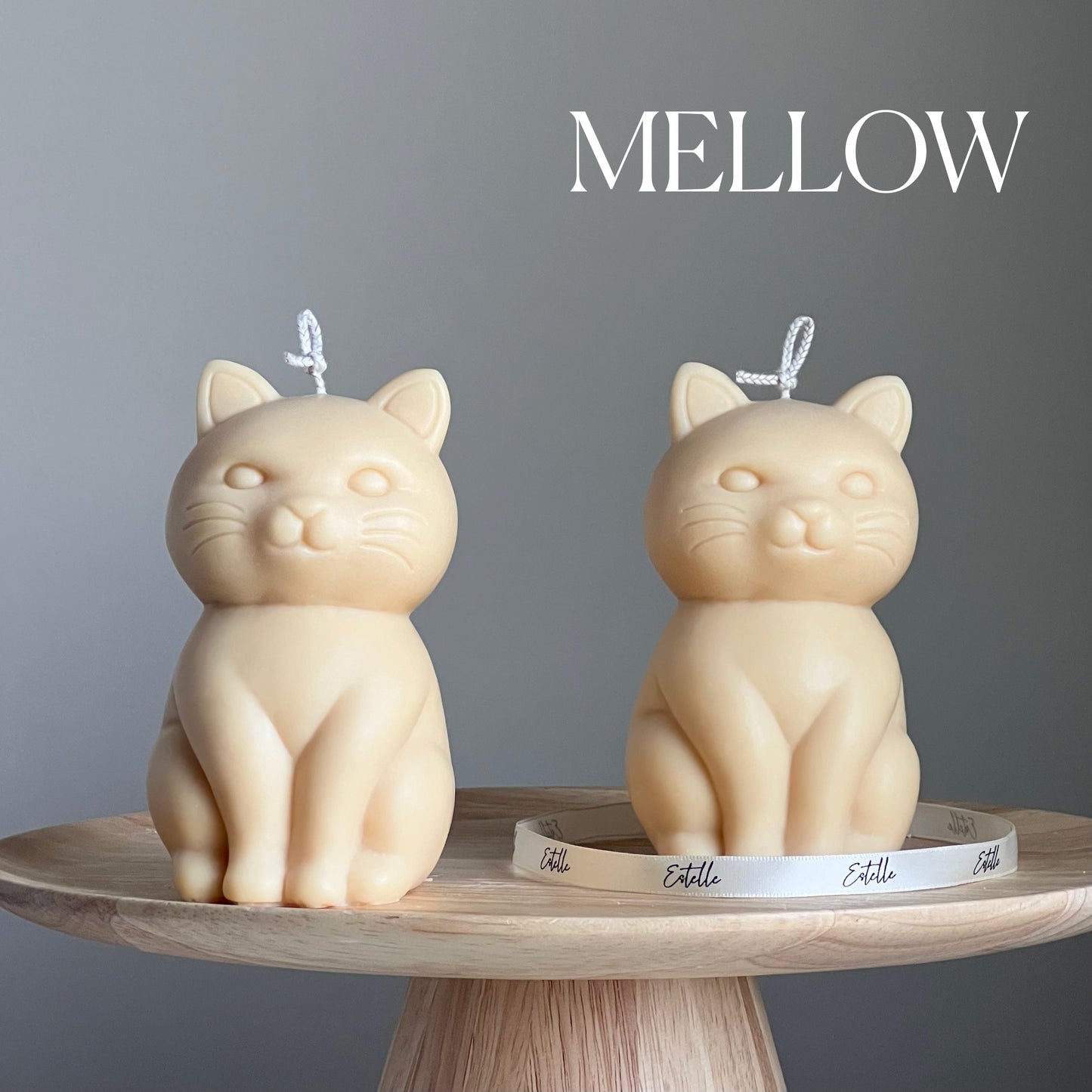 Handmade Soy Wax Cat Candle: Sculptural Home Decor Gift