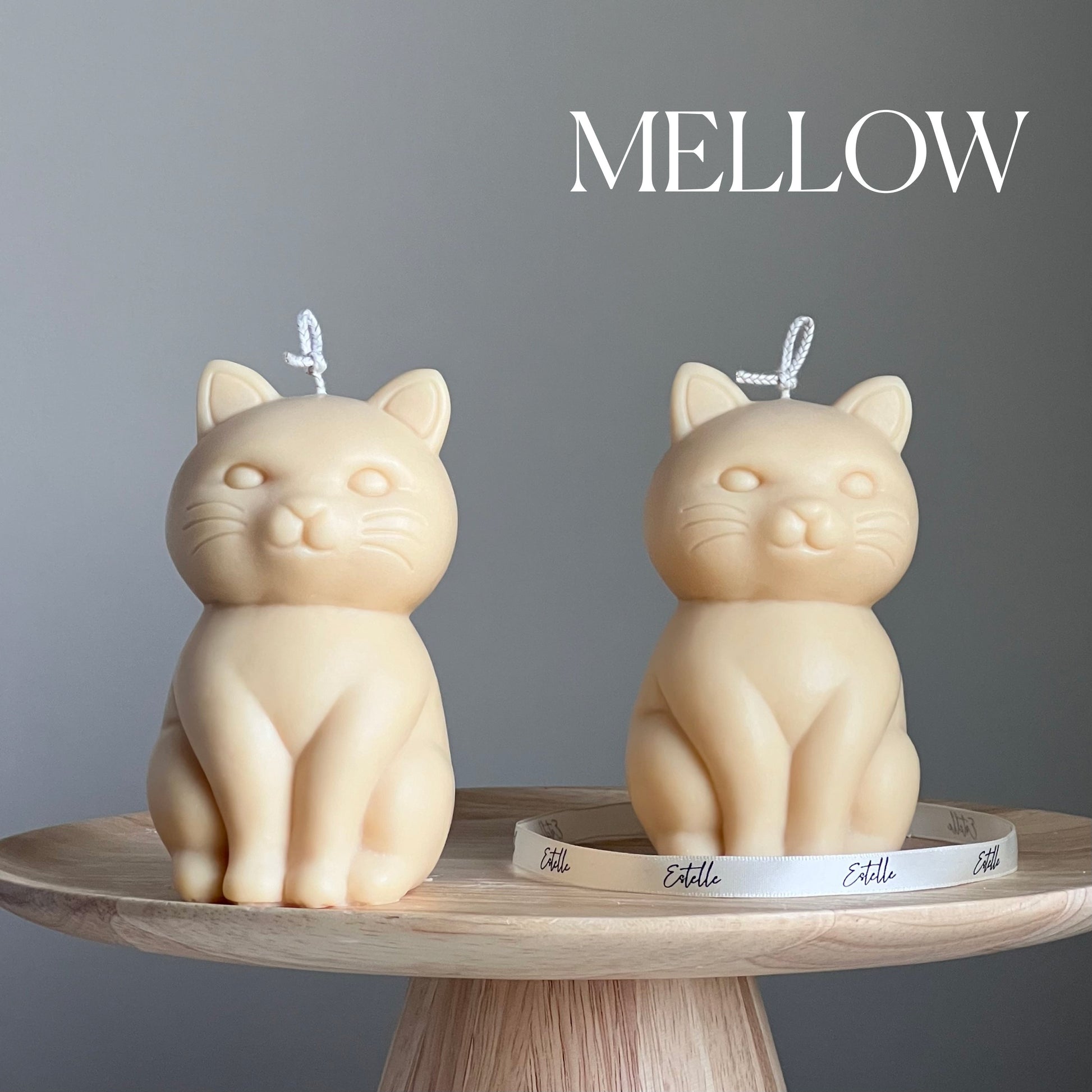 Handmade Soy Wax Cat Candle: Sculptural Home Decor Gift