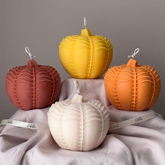 Large Autumn Pumpkin Candle