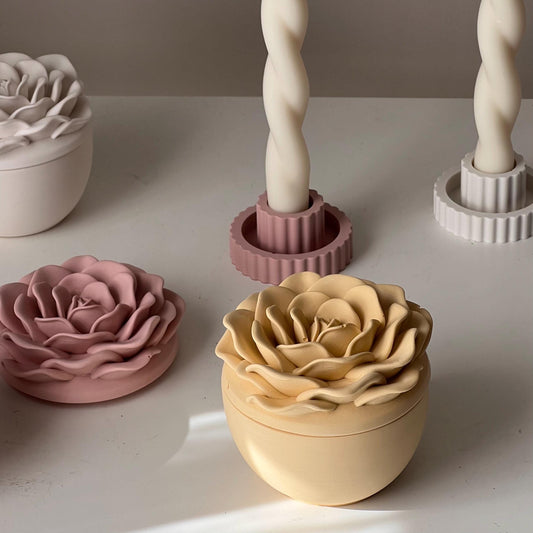 Rose Flower Jar Soy Wax Candle