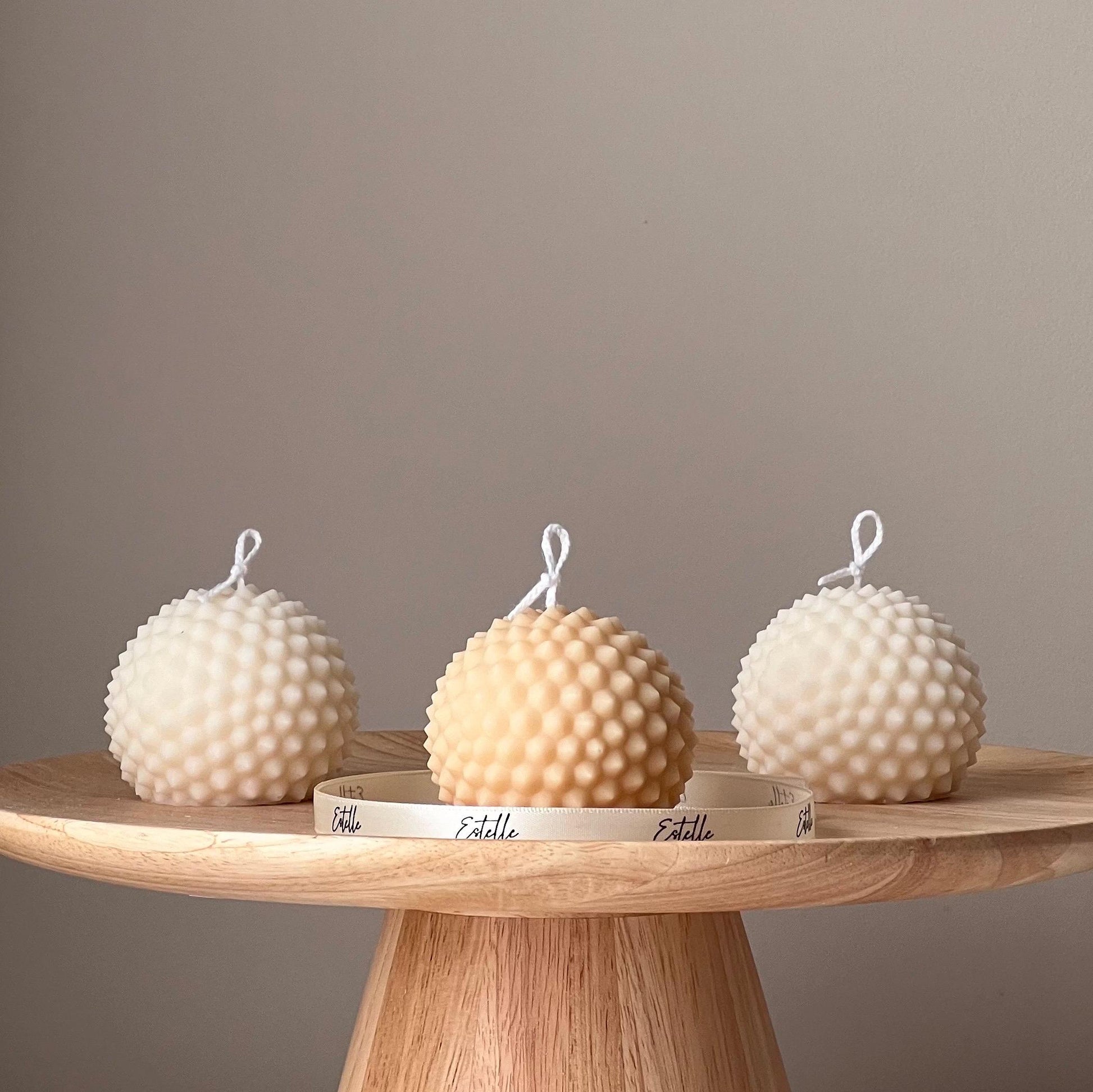 Dotted Ball Candle | Soy Wax Candle | Ball Candle | Aesthetic Home Decor | Unique Gift | Cute Candle | Wedding Favor | Unscented Candles