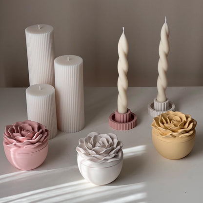 Rose Flower Jar Soy Wax Candle