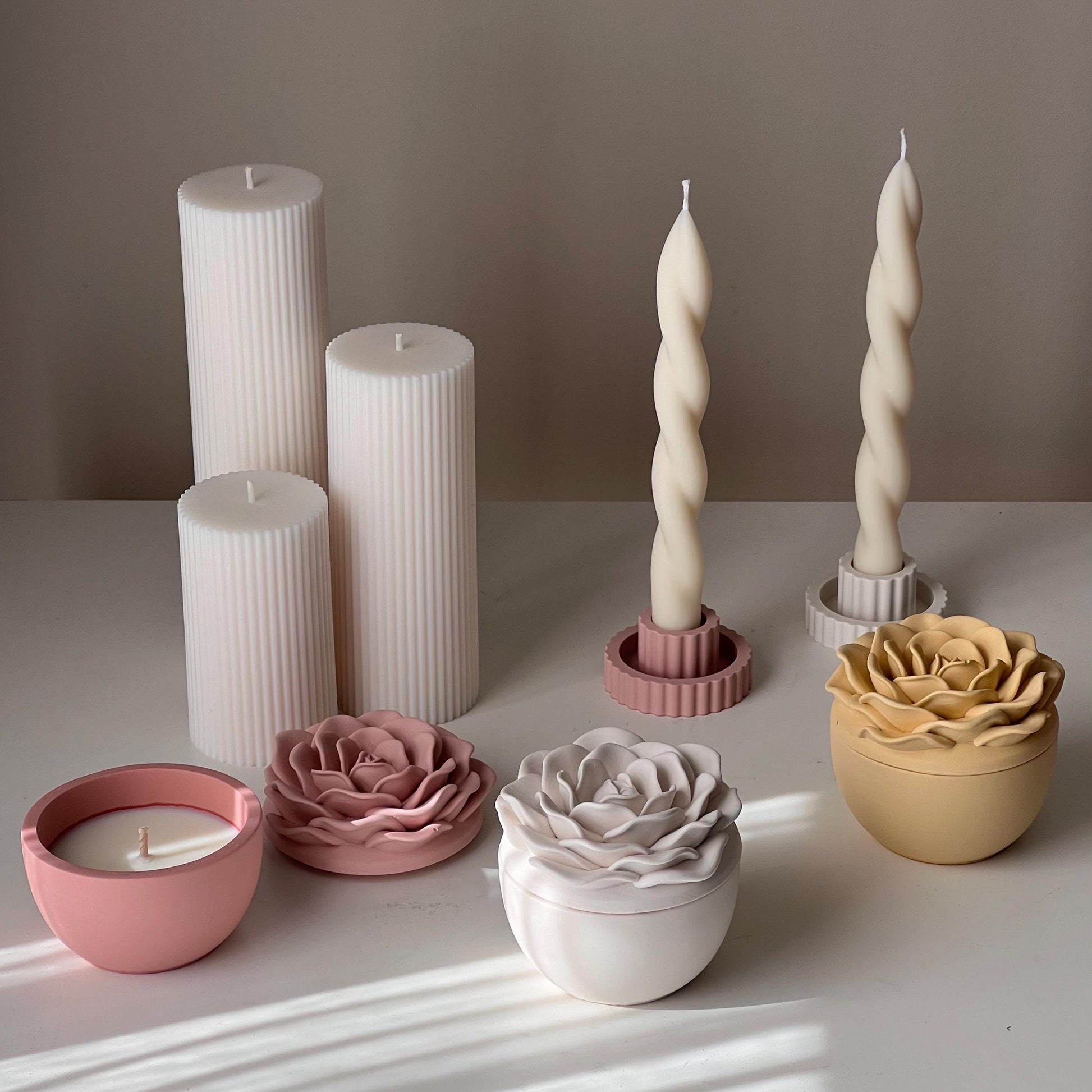 Rose Flower Jar Soy Wax Candle
