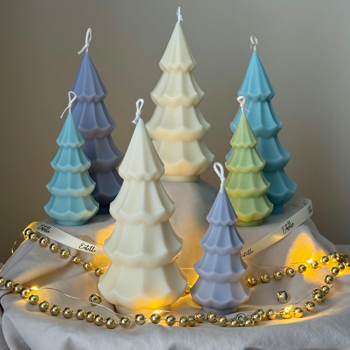 Ribbed Christmas Tree Candle