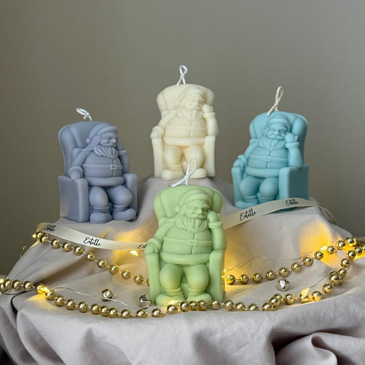 Cute Sitting Santa Candle