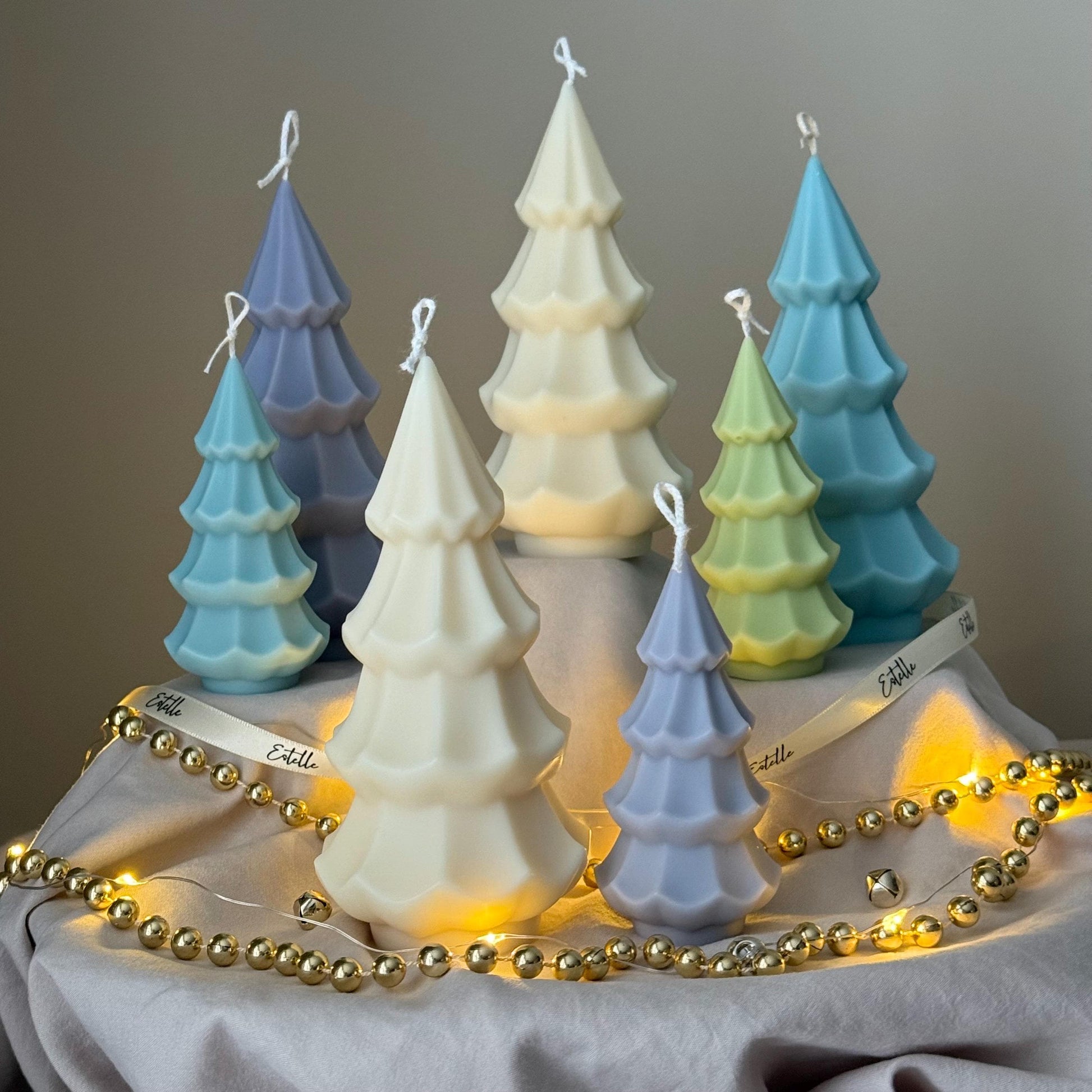 Ribbed Christmas Tree Candle