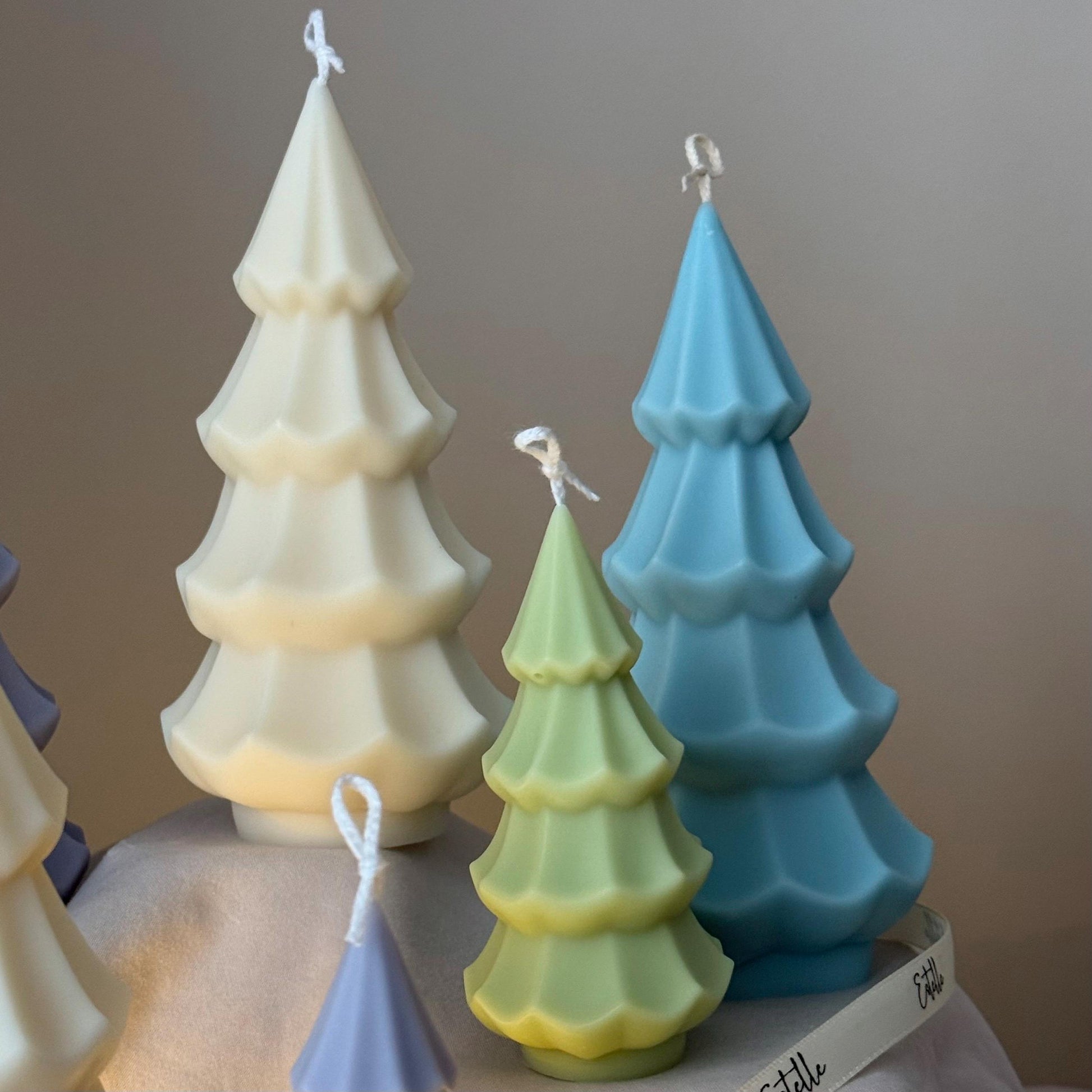 Ribbed Christmas Tree Candle