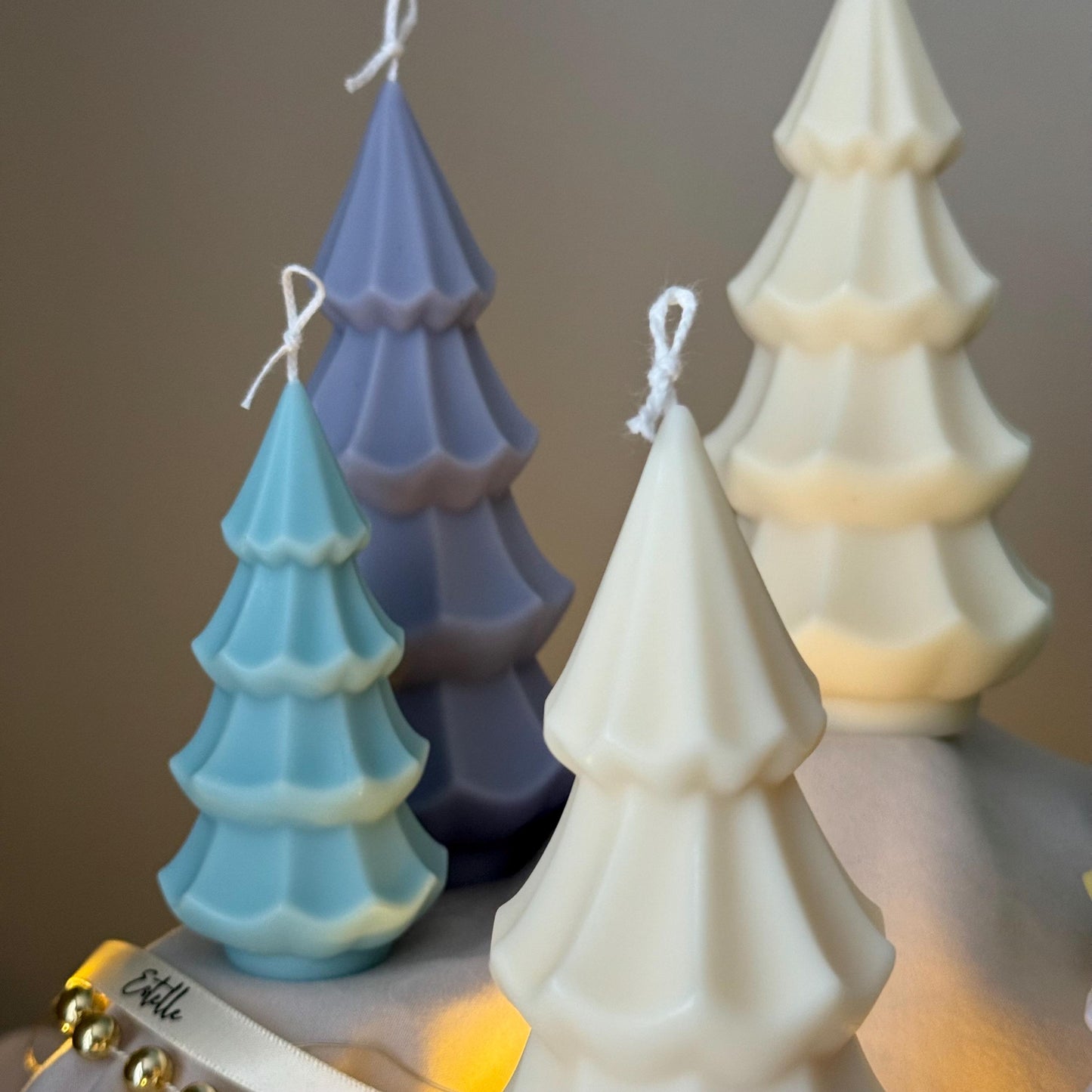 Ribbed Christmas Tree Candle