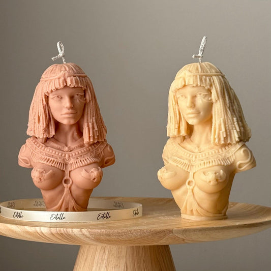 Cleopatra Candle| Handmade Gift| Lady Bust Candle| Unique Candle| Soy Candle| Hand Poured Sculptural Art| Gift for Her| Housewarming Gift