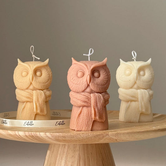 Cute Owl Candle| Handmade Gift Candle| Unique Candle| Soy Candle| Hand Poured Sculptural Art| Gift for Her| Housewarming Gift