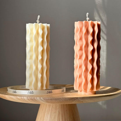 Geometric Pillar Candle