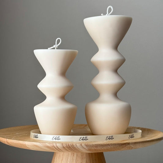 Vase Pillar Candle Duo