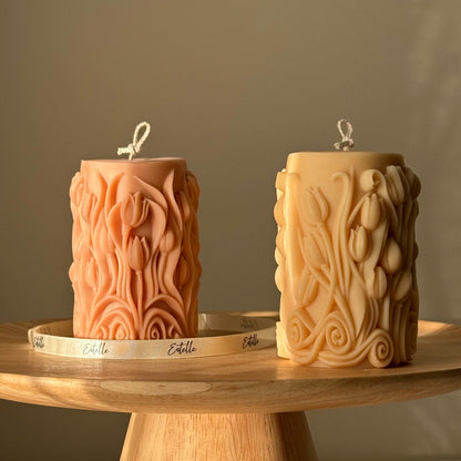 Tulip Pillar Candle