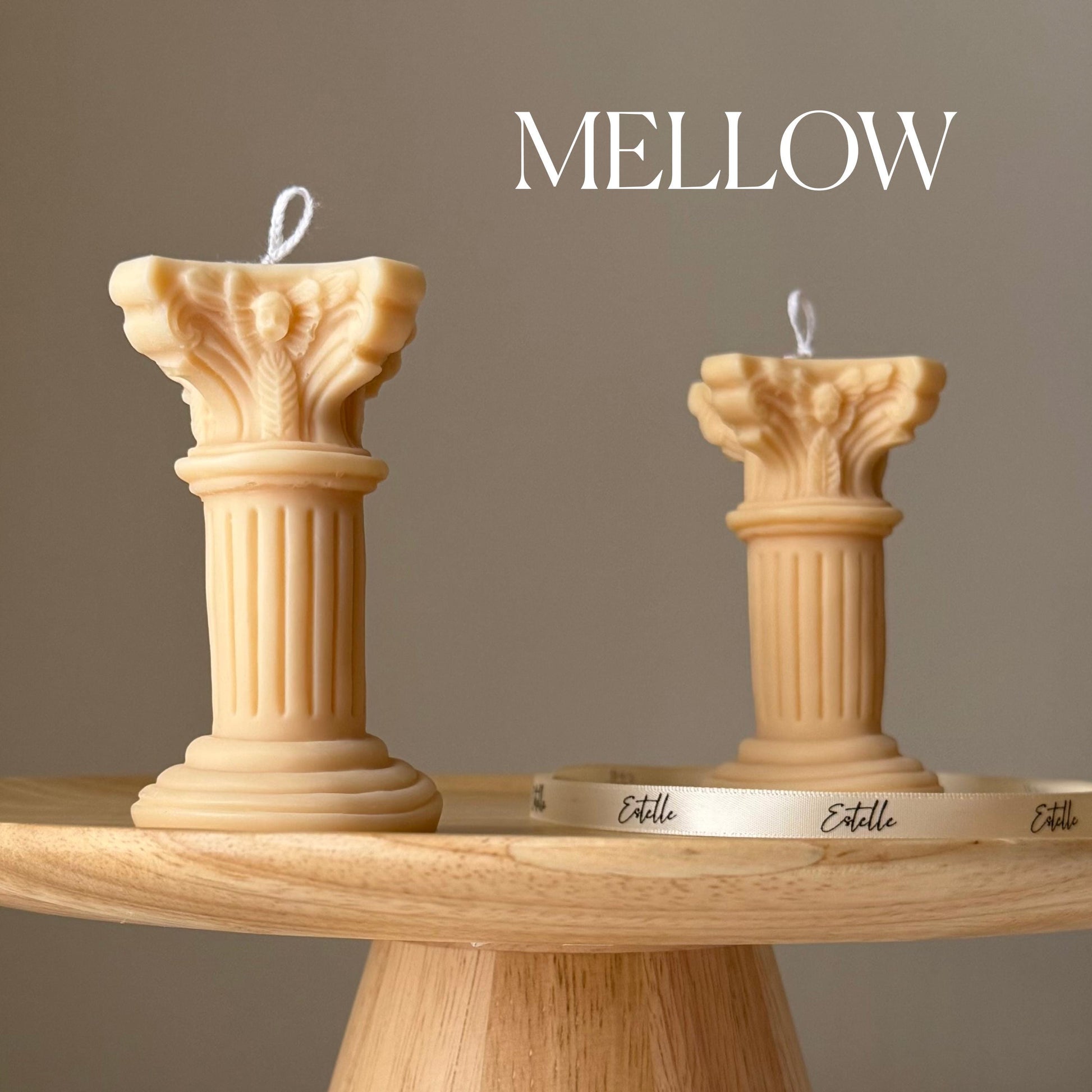 Tiny Column Soy Candle: Handmade Sculptural Home Decor