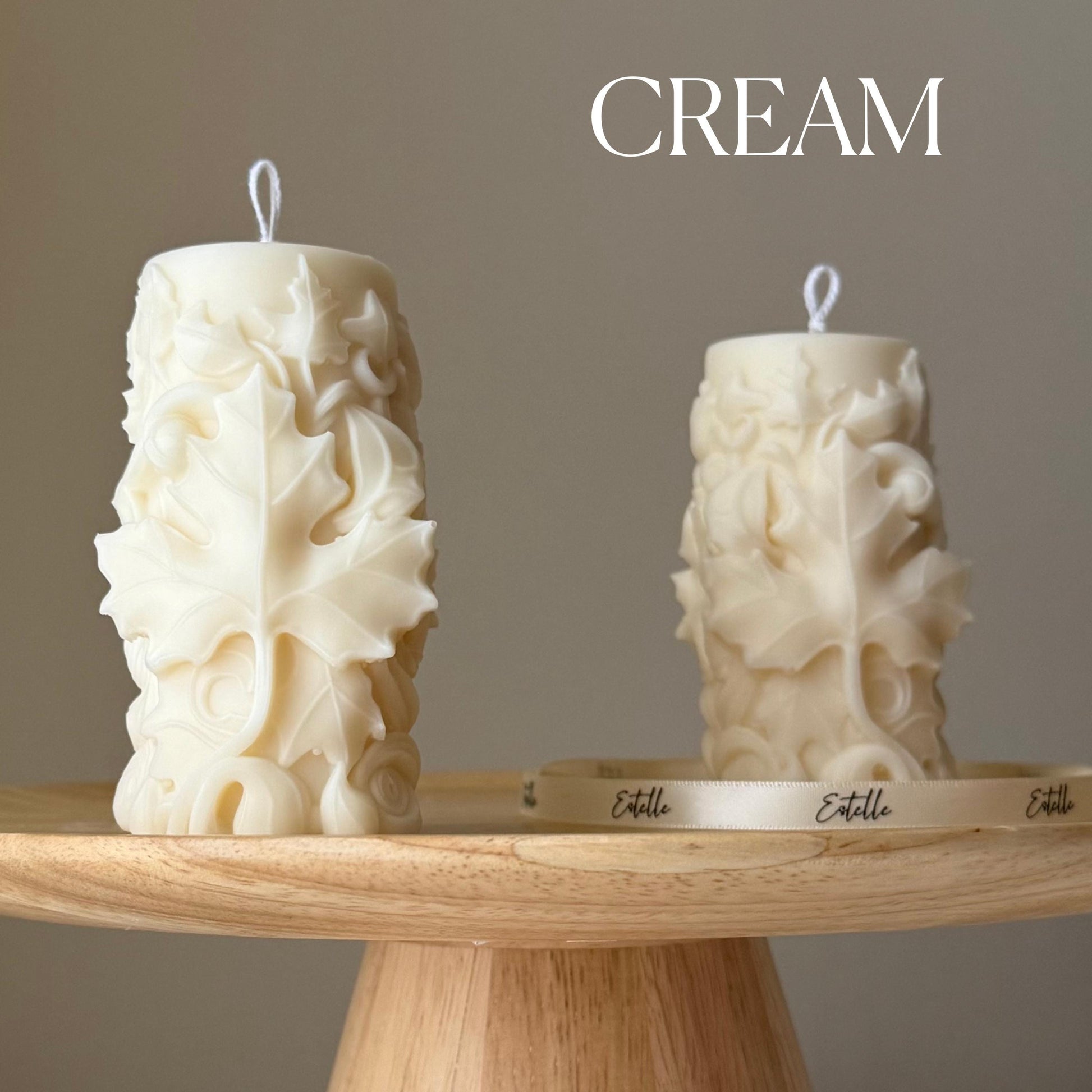 Maple Leaf Pillar Candle