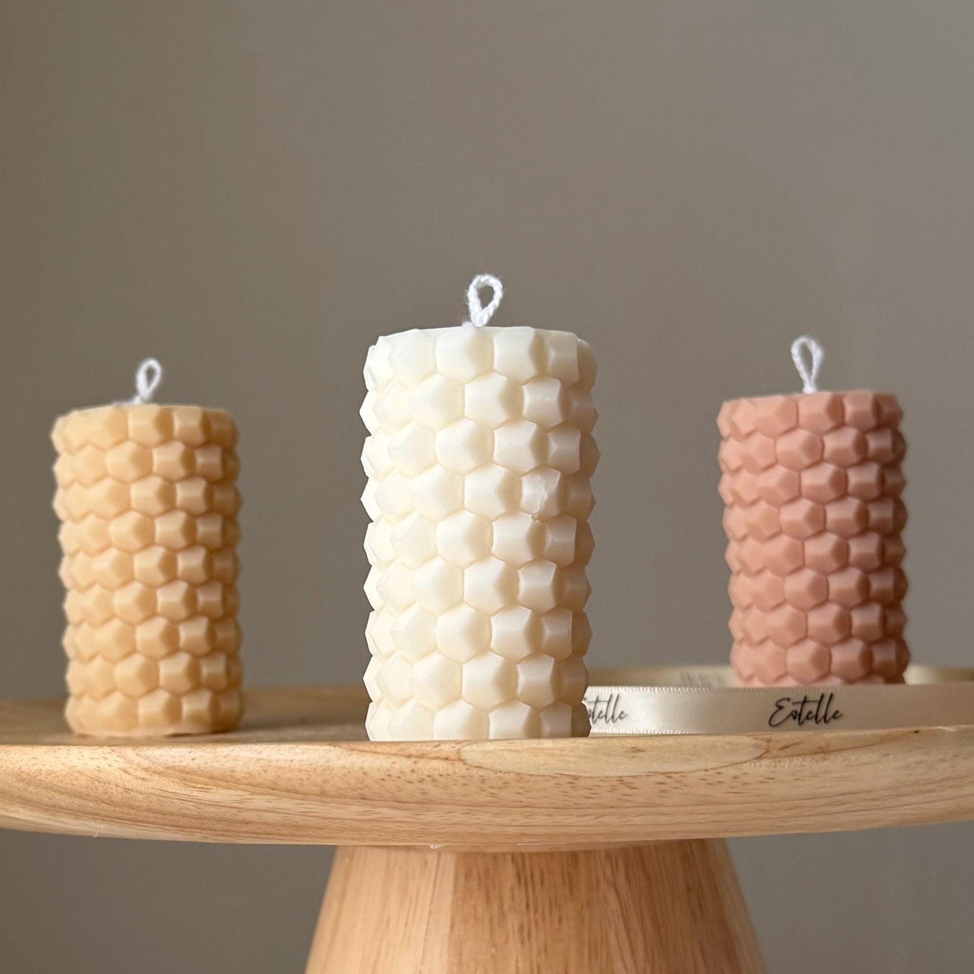 Honeycomb Pillar Candle