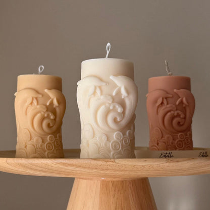 Dolphin Pillar Candle
