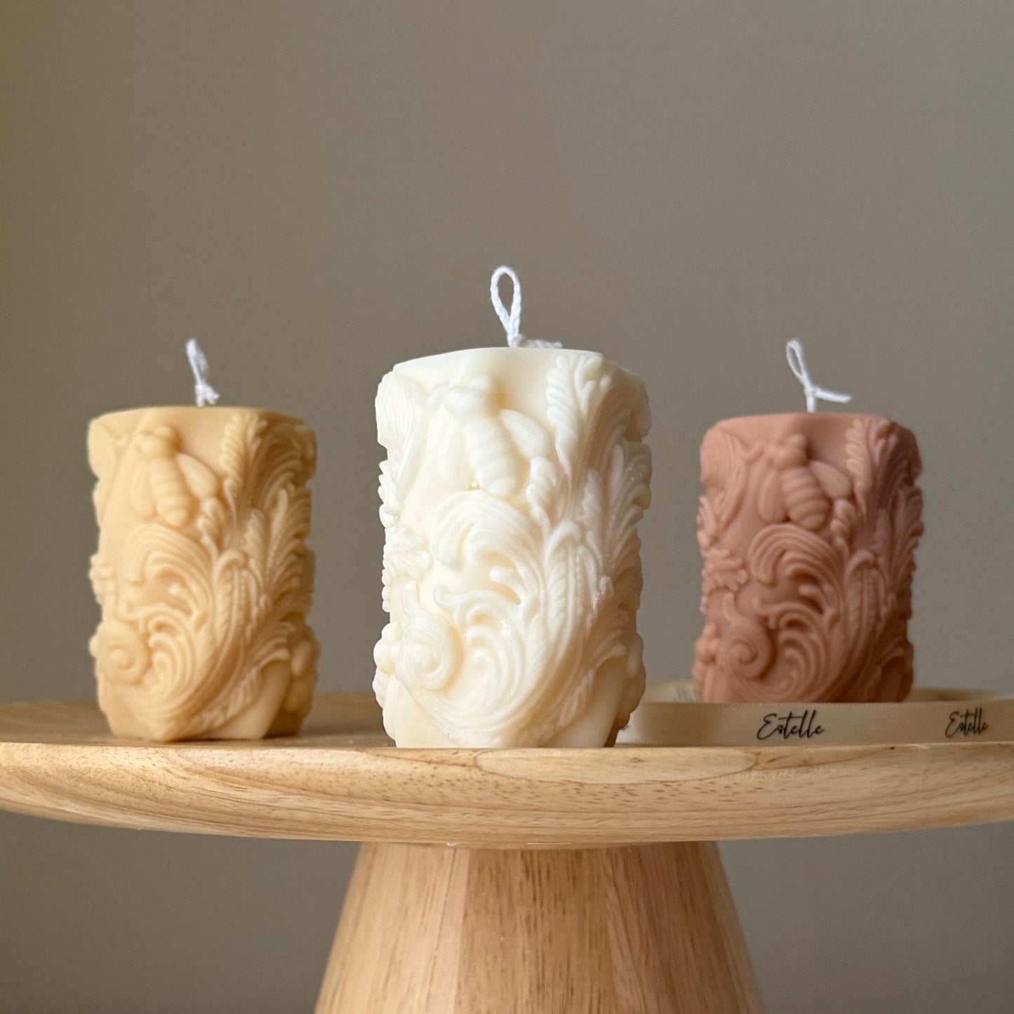 Bees Pillar Candle