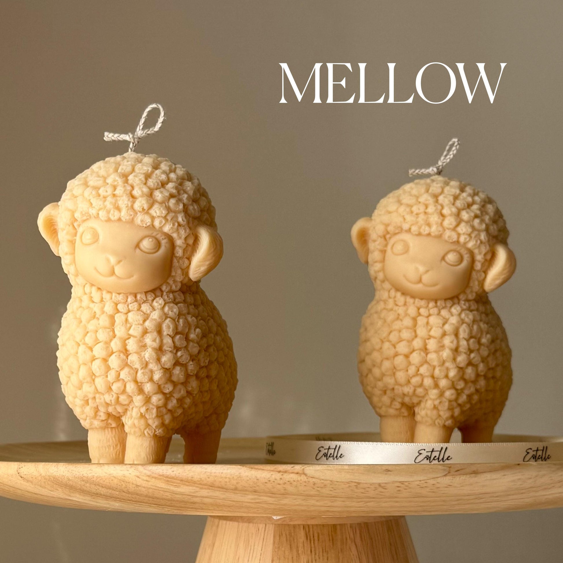 Cute Sheep Pillar Candle