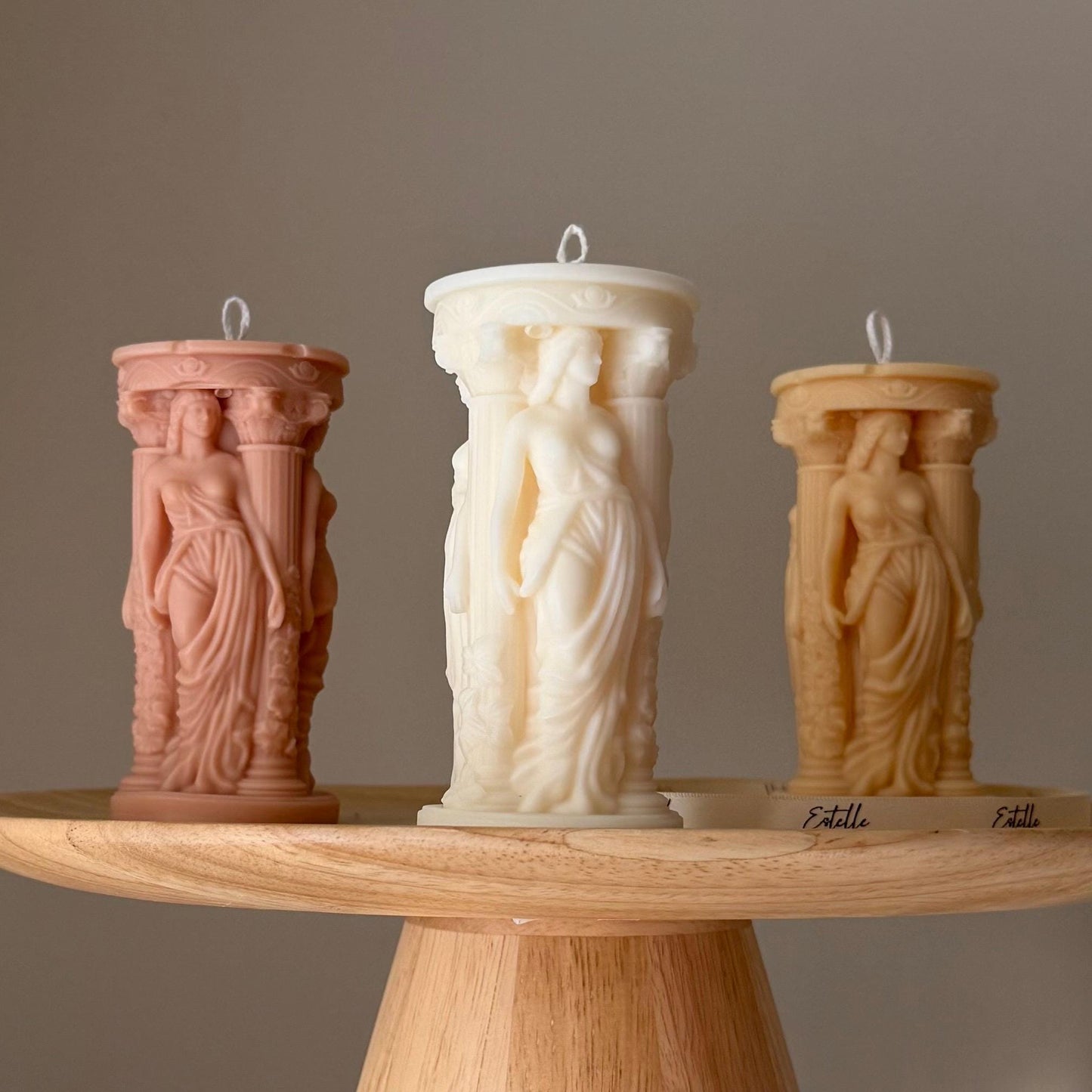 Caryatid Greek Column Candle